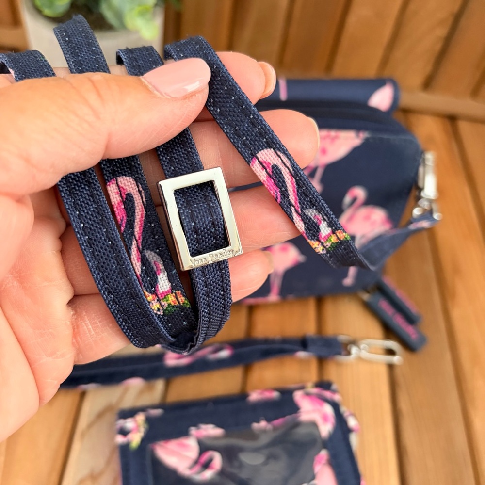 Vera Bradley Flamingo Crossbody Bag - Navy and Pink - Picture 8 of 9